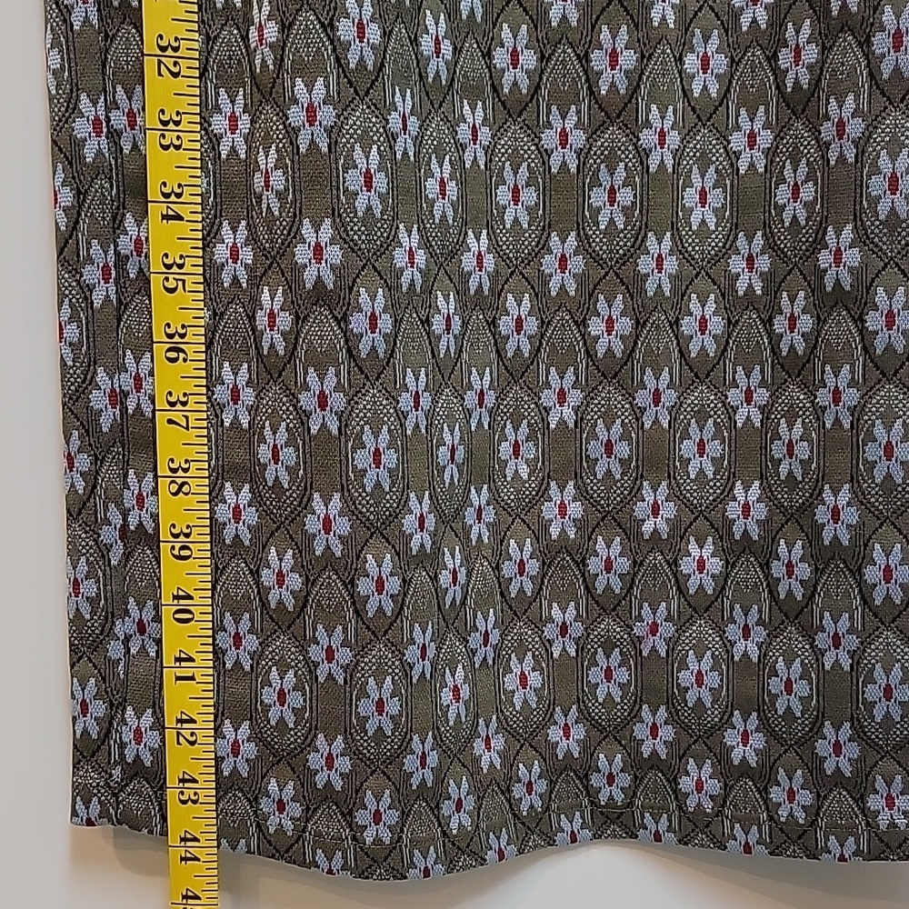 ZARA | Chic Olive Patterned Dress - Picture 10 of 12